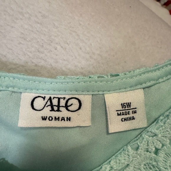 Cato Mint Lace Sleeveless Top - Picture 3 of 6